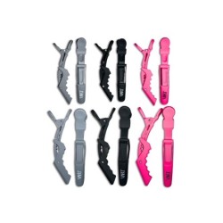 Sectioning Hair Clip (Rubber Finished) (Pink) (4pcs)