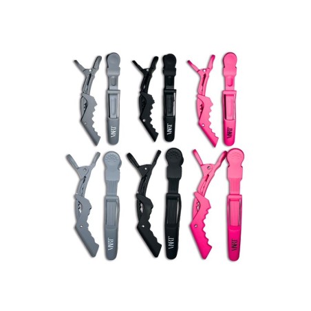 Sectioning Hair Clip (Rubber Finished) (Grey) (4pcs)
